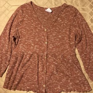 3/4 sleeve, v neck blouse